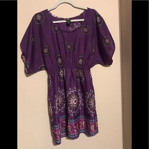 Purple, bohemian style dress